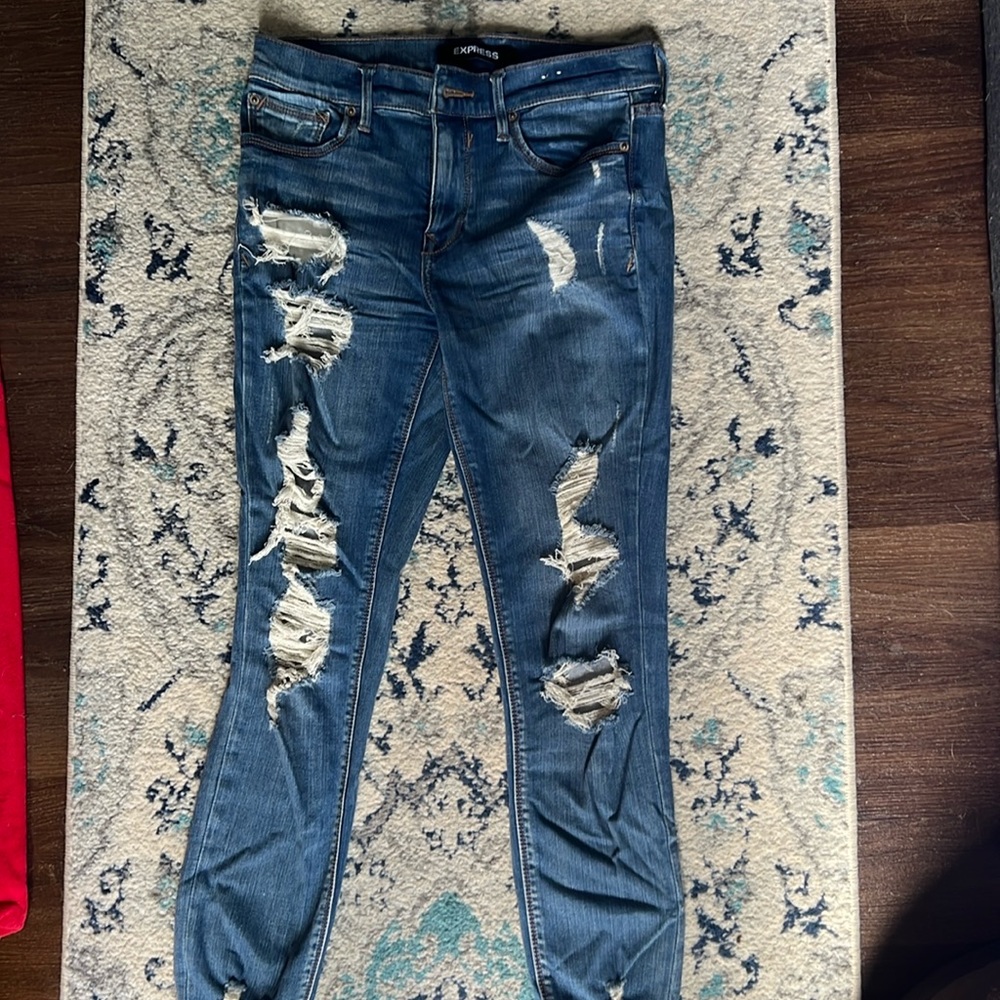 Express stretch+, ankle legging, mid rise jeans